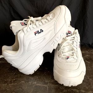Size 10.5  FILA Sneakers, white! Only worn once